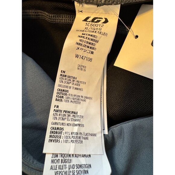 Garneau Sensor 5.5 Women’s Size XL Slate Cycling NWT $90 Padded Pocket - Picture 7 of 9